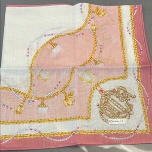 Dior Pink and Gold Scarf
